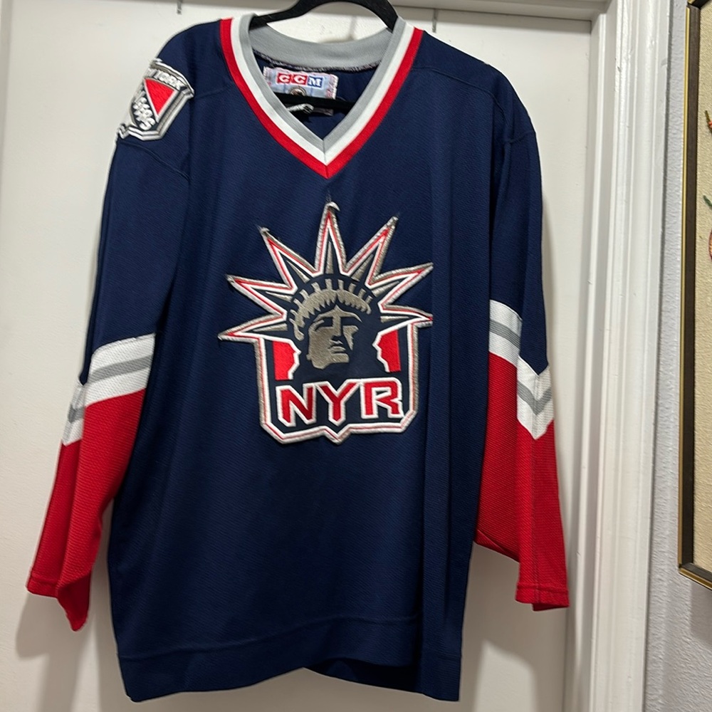 Vintage CCM New York Rangers Lady Liberty Jersey
